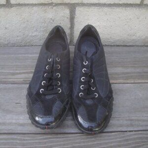 Cole Haan Nike Lab Black and Pink Lace-up Tennis Shoes 7.5B